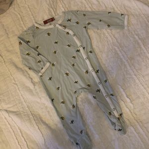 Unisex Milkbarn Bumblebee Bamboo Snap Footed Romper - Size 6-9 Months